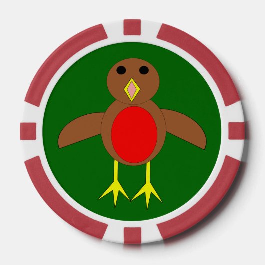 KerstRobin Poker Chips (Voorkant)