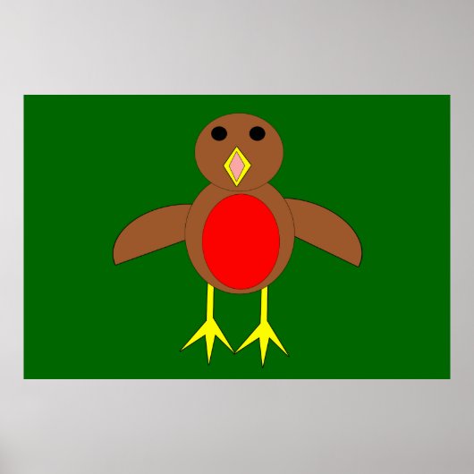 kerstRobin Poster (Voorkant)