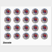 KerstRobin Ronde Sticker (Vel)