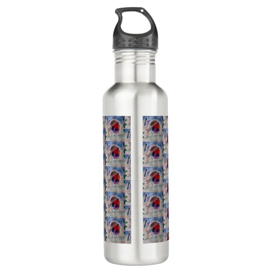 KerstRobin Waterfles (Achterkant)
