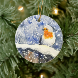 KerstRobin Winter Holiday Keramisch Ornament