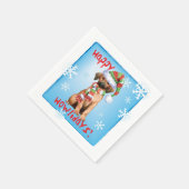 Kerstrobot Coonhound Servet (Hoek)