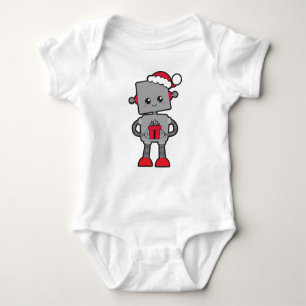 Kerstrobot, Cute Robot, Santa Hat, Gifts Romper