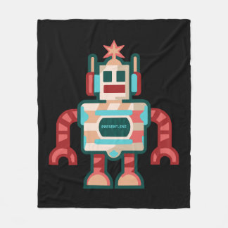 kerstrobot fleece deken