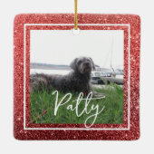 Kerstrode Bijbel Verse Hoop Keramisch Ornament (Achterkant)