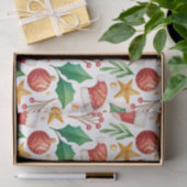 kerstrode bollen, Poinsettia-delen en Tissuepapier (Geschenk)