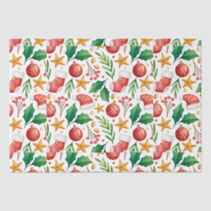 kerstrode bollen, Poinsettia-delen en Tissuepapier