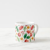 kerstrode bollen, Poinsettia Parts en Nut Espresso Kop (Voorkant rechts)