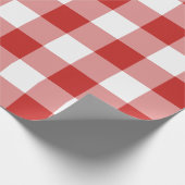 Kerstrode buffel cadeaupapier (Hoek)