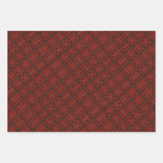 Kerstrode buffel inpakpapier vel (Voorkant)