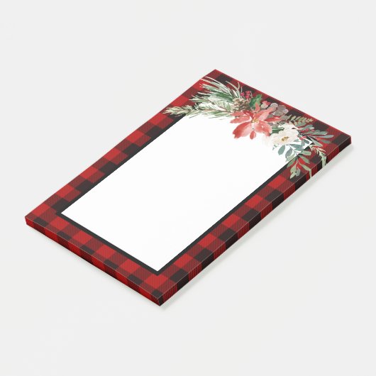 kerstrode buffel na controle notitieblok post-it® notes (Schuin)