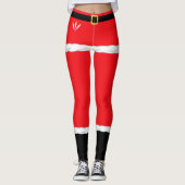 Kerstrode Elf Santa Claus leggings (Voorkant)