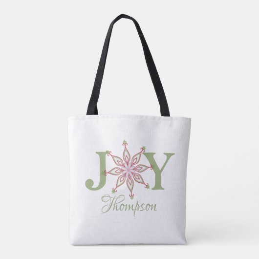 Kerstrode feestdag met feestelijke feestdag — Typo Draagtas (Achterkant)