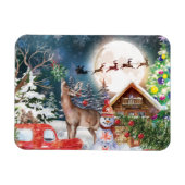 Kerstrode Feestdagen voor Kerstmis: Santa Rustige Magneet (Horizontaal)