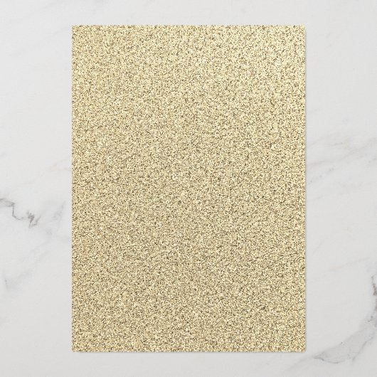 Kerstrode gouden feestdag folie uitnodiging (Achterkant)