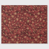 kerstrode goudluxe geometrische patroonomhulling cadeaupapier (Vlak)