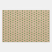 Kerstrode groene en witte kraft poka Dots Inpakpapier Vel (Voorkant)