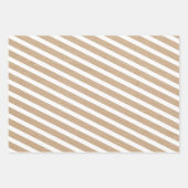 Kerstrode, groene en witte strepen, bijtende Kraft Inpakpapier Vel (Voorkant 3)