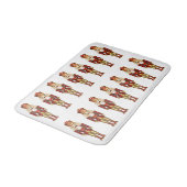 kerstrode groene feestjes met voedingskrakers badmat (Gekanteld)