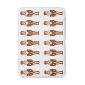 kerstrode groene feestjes met voedingskrakers badmat (Voorkant Verticaal)