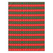 Kerstrode groene versieringen Snowflakes Holiday Tafelkleed (Voorkant)