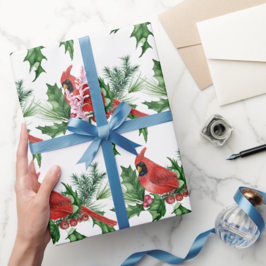 kerstrode kardinaal vogelpijn uit Brunch Cadeaupapier (Geschenken)