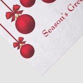 Kerstrode kerstballen met lint tissuepapier (Detail)