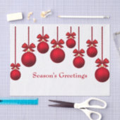 Kerstrode kerstballen met lint tissuepapier (Craft)