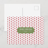 Kerstrode pols Familienaam Feestdagenkaart (Voorkant / Achterkant)