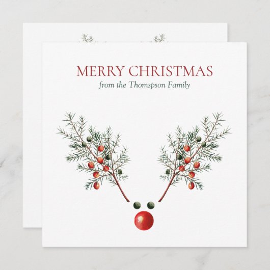 Kerstrode rendierpijnbessen (Voorkant / Achterkant)