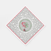 Kerstrode Robin Wreath met sneeuw Servet (Hoek)