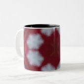 Kerstrode sneeuwflake mok koffiebeker (Voorkant links)