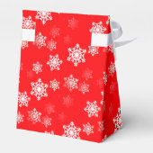 Kerstrode sneeuwvleerij bedankdoosjes (Achterkant)