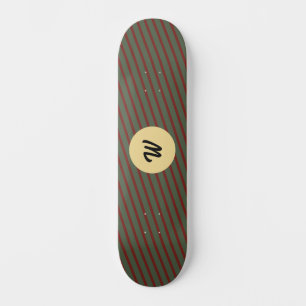 Kerstrode strepen groene overeenkomende familie Aa Skateboard