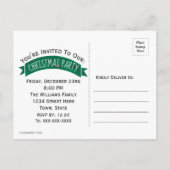 Kerstrode  vrachtwagen bespaart de datum uitnodiging briefkaart (Achterkant)