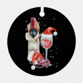 Kerstrode wijn — kerstkerstkerstkerstkerstkerstker metalen ornament (Voorkant)