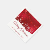 Kerstrode wintersneeuwvlokken servetten (Hoek)