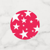 Kerstrode witte sterren Elegant Sjabloon Confetti (Kleine voorkant)