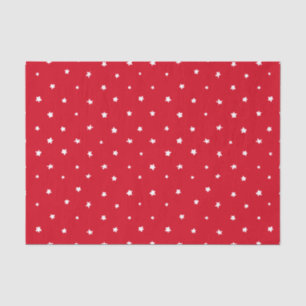 Kerstrode witte sterren Whimsical Holiday Tissuepapier