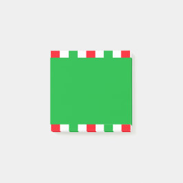 Kerstrode witte strepen feestdag post-it® notes
