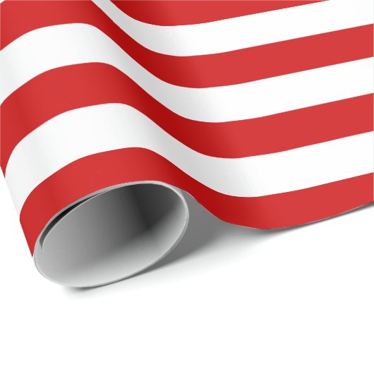 Kerstrode witte strips Gold-feestdagen tijdens ker Cadeaupapier (Rol Hoek)