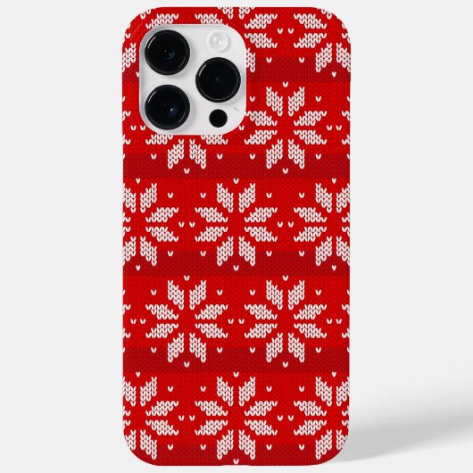 Kerstrode witte winterfeestdag nit Snowflakes Case-Mate iPhone Case (Achterkant)