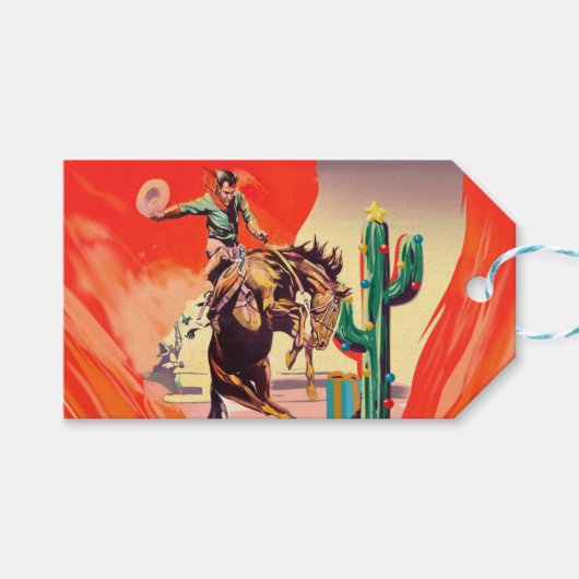 Kerstrodeo Cadeaulabel (Voorkant (Horizontaal))