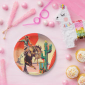 Kerstrodeo Papieren Bordje (Feest)