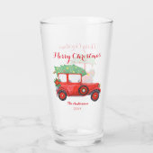 Kerstroetauto Feestdagen Glass Cup Glas (Achterkant)