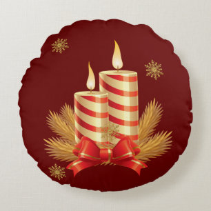 Kerstrondreis, kerstkaars rond kussen