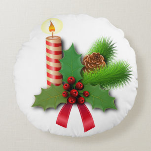 Kerstrondreis, kerstkaars rond kussen