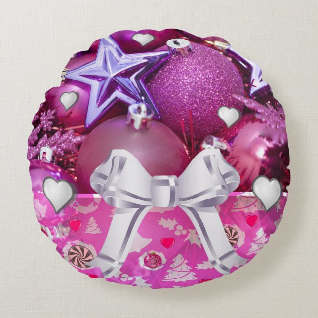 Kerstrondreis Rond Kussen (Voorkant)