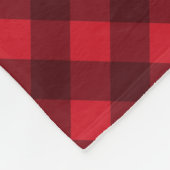 Kerstrood Black Buffalo Plaid Deer Fleece Deken (Hoek)