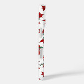 Kerstrood bloemmotief botanisch Case-Mate iPhone case (Achterkant / Rechts)